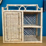 Vintage raffia shelf