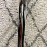 Table basse en verre et chrome design années 70