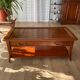 Rectangular mahogany coffee table with drawer