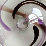 Large pocket/ashtray in heavy crystal with contemporary design - Designer Max Verboeket for Kristalunie/Maastricht factory. Diameter 22 cm