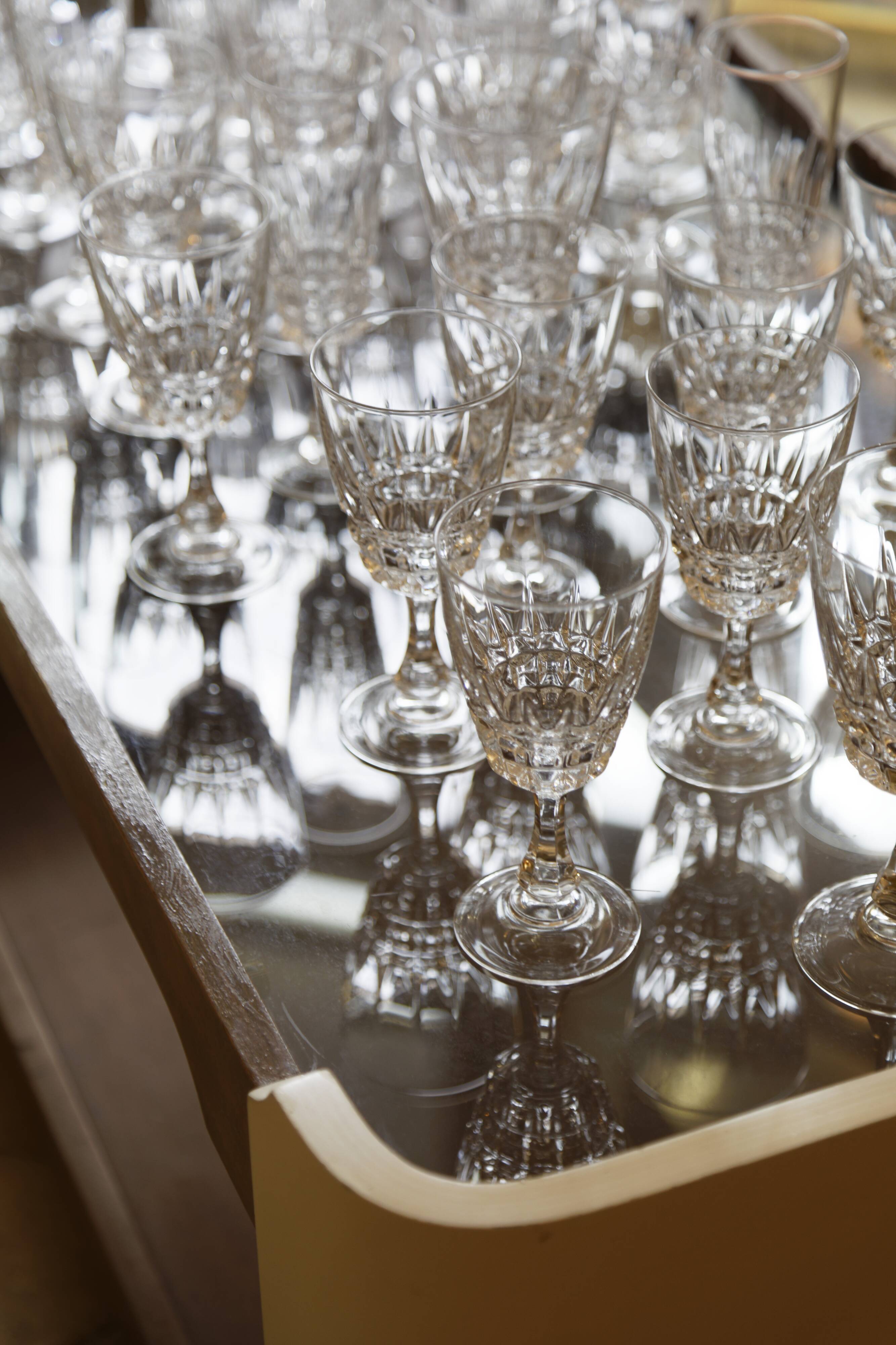 Set 30 glasses Crystal Italy 50