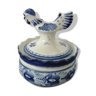 Gzhel porcelain box "Hen / rooster"