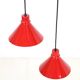 Set of 2 Nordisk Solar Compagni “Super Space” pendant lights, red, small version, Danish modern design, 1970s