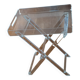Folding side table in plexiglass with removable top – Vintage design