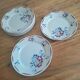 Set of 8 flat plates K and G Lunéville model "Evreux"