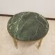 Round coffee table green marble neoclassical style - 60s