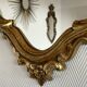 Miroir mural style baroque ancien moulures dorées