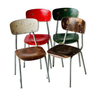 Ensemble de 4 chaises vintage