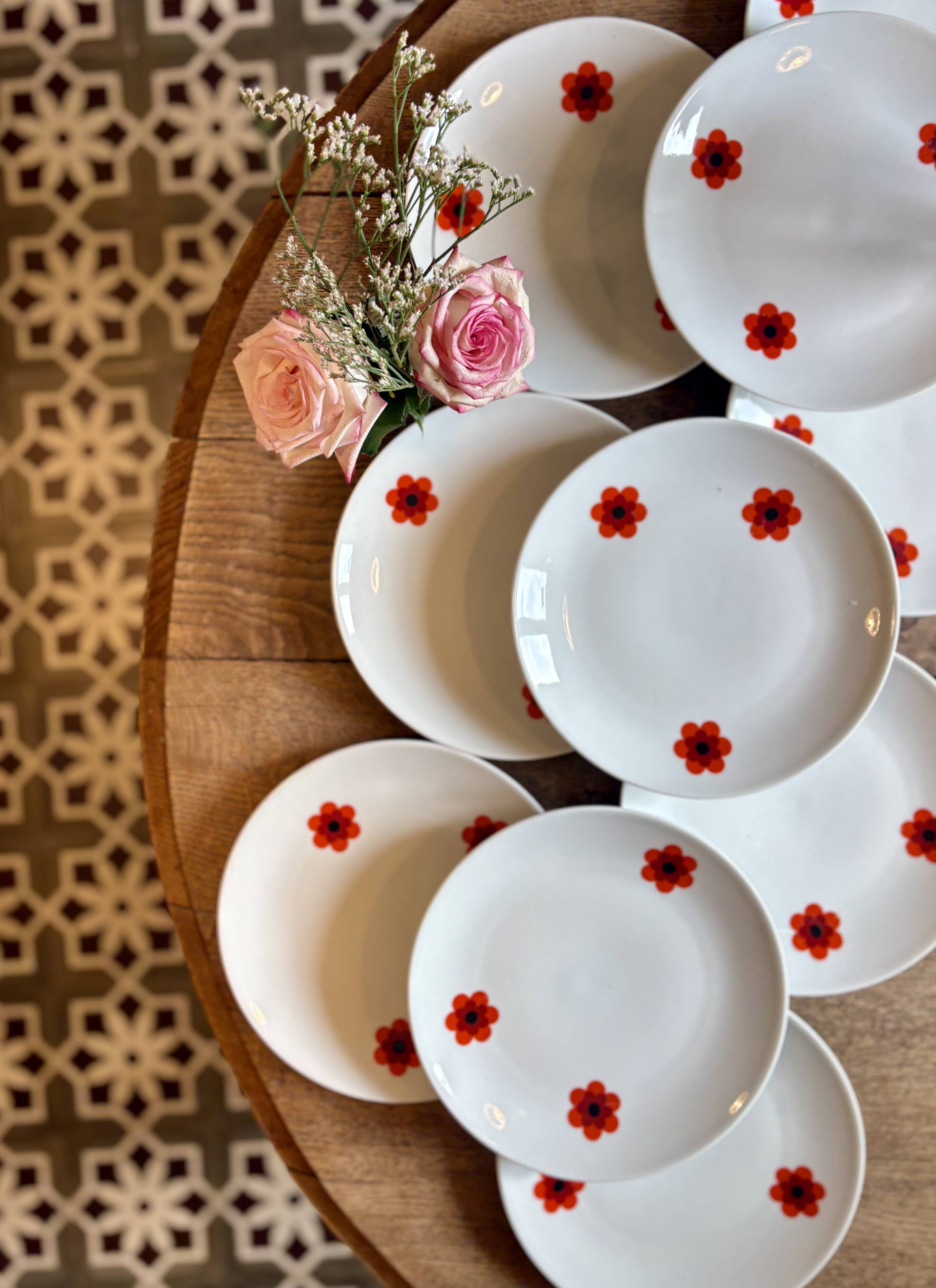 Set of 10 vintage dinner plates, Scherzer Bavaria