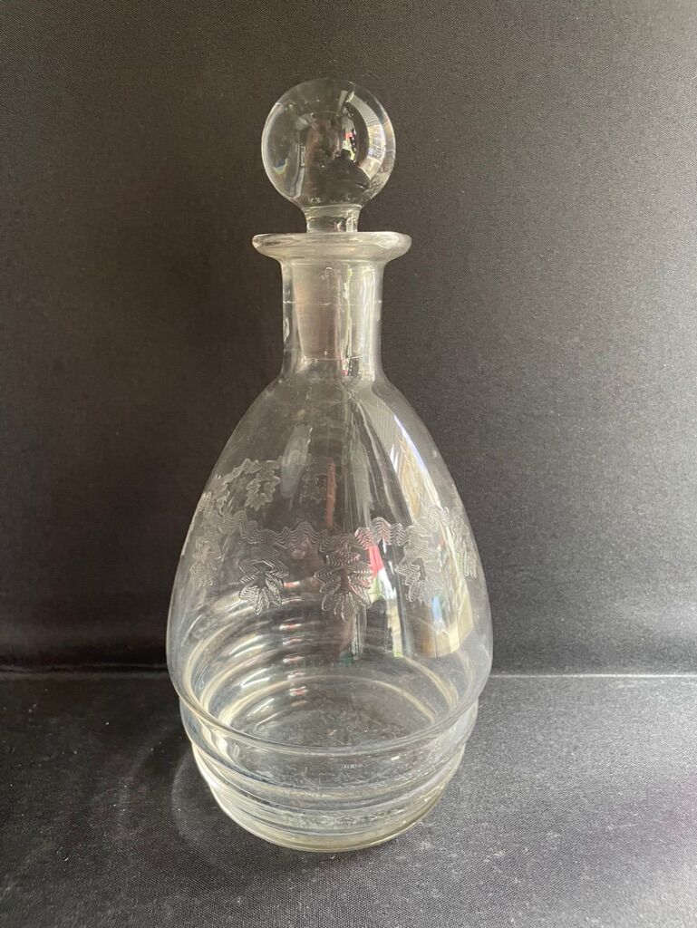 Carafe avec bouchon - Cristal guilloché