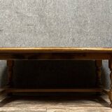 Louis XIII style coffee table in solid oak circa 1900