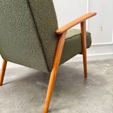 Scandinavian khaki armchair