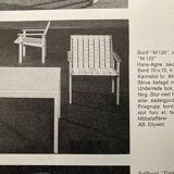 Rare Hans Agne Jakobsson armchair in leather and wood. Circa 1970