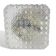 Square glass ceiling light with bubbles 1960's