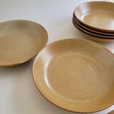 Lot de 6 assiettes creuses en grès