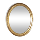 Oval mirror old carved wood gilded gold leaf louis XVI style large format 74x63 cm