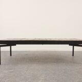 Mid century modernist rectangular coffee table with ceramic tiles top