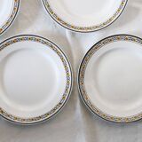 Set of 6 dinner plates, Digoin Sarreguemines, Valence model