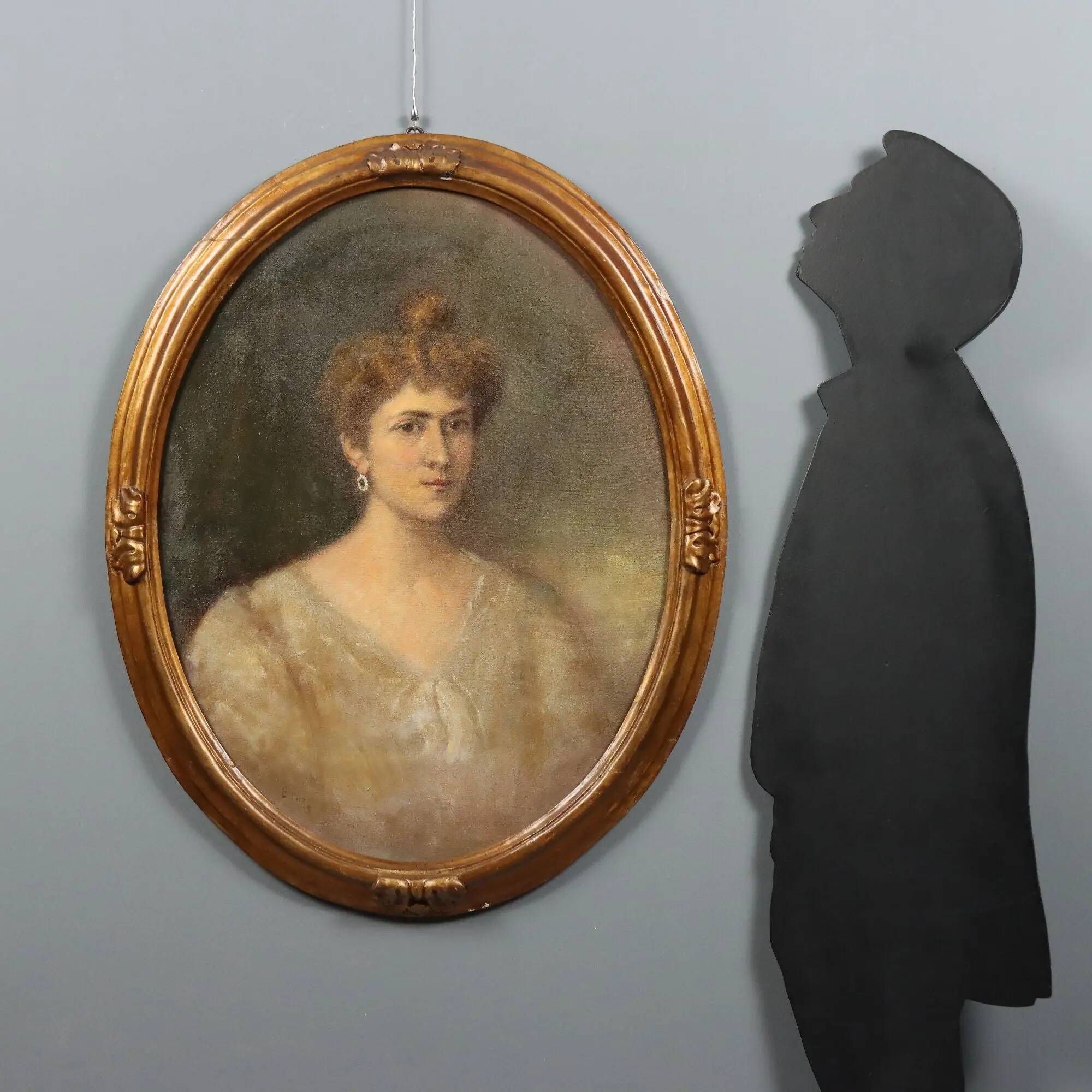 Modern painting, portrait of a young woman, oil on canvas '900