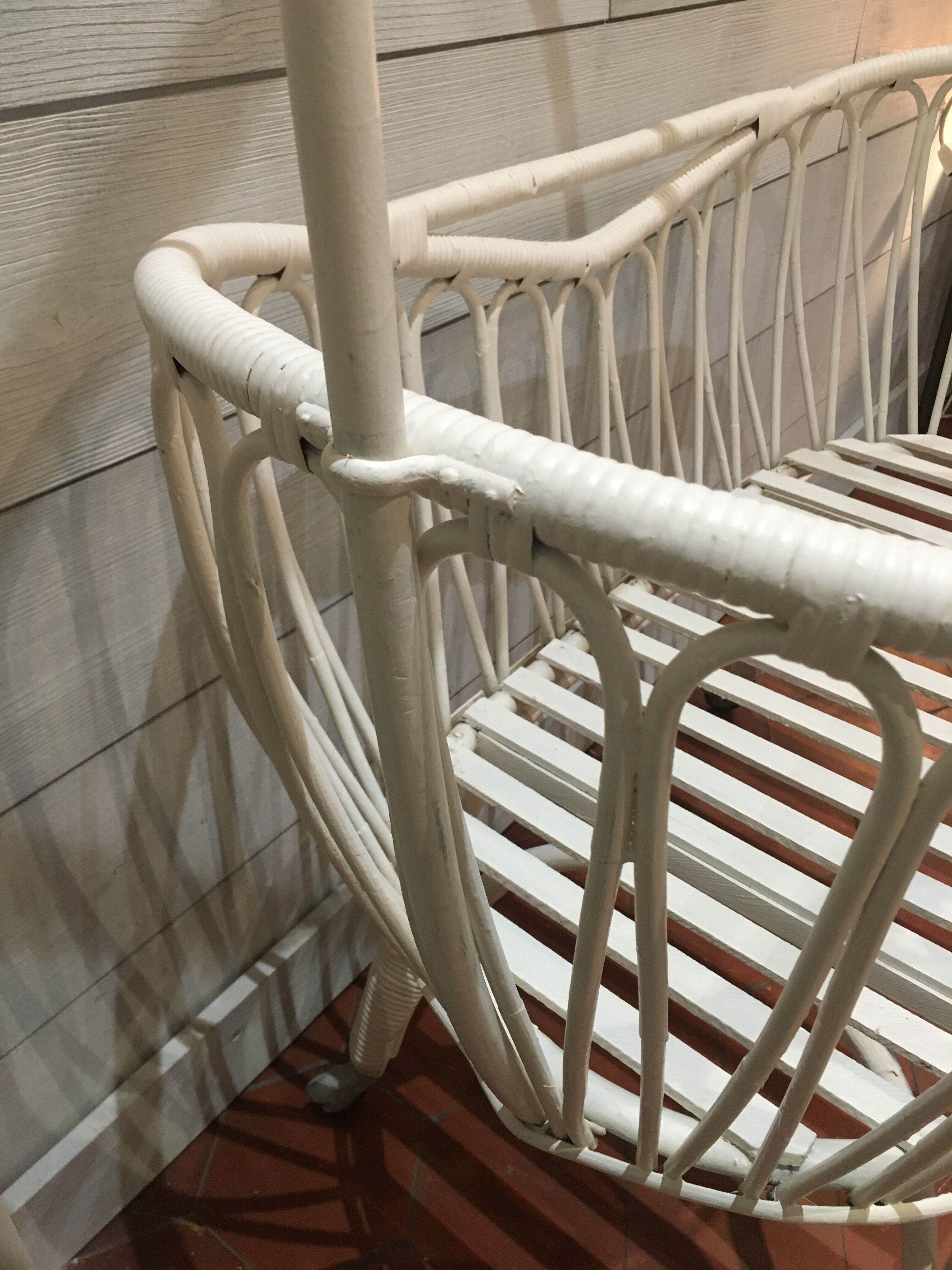 Rattan baby cradle