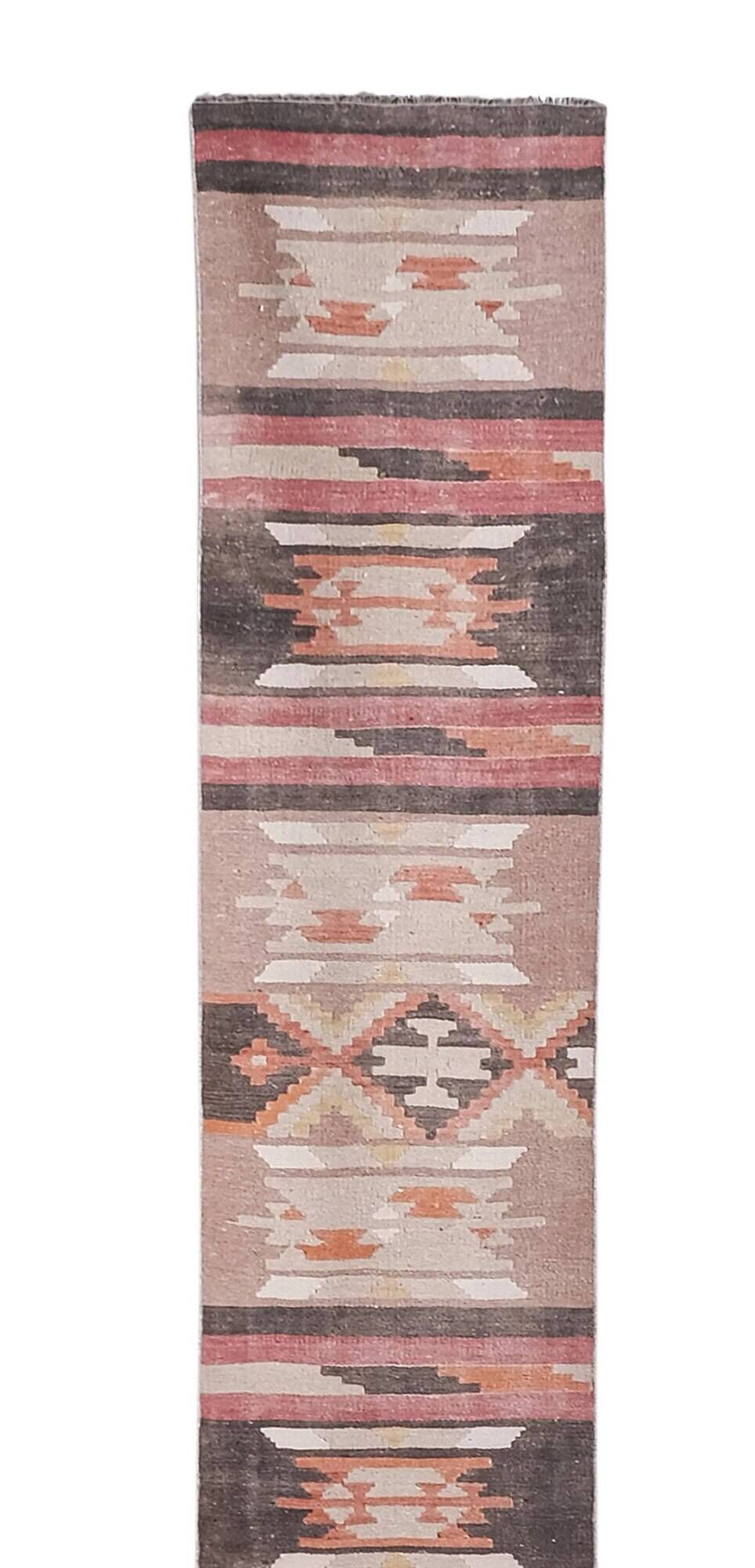 Vintage Turkish hallway rug 71x670 cm