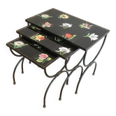 Nesting tables in ceramic and metal