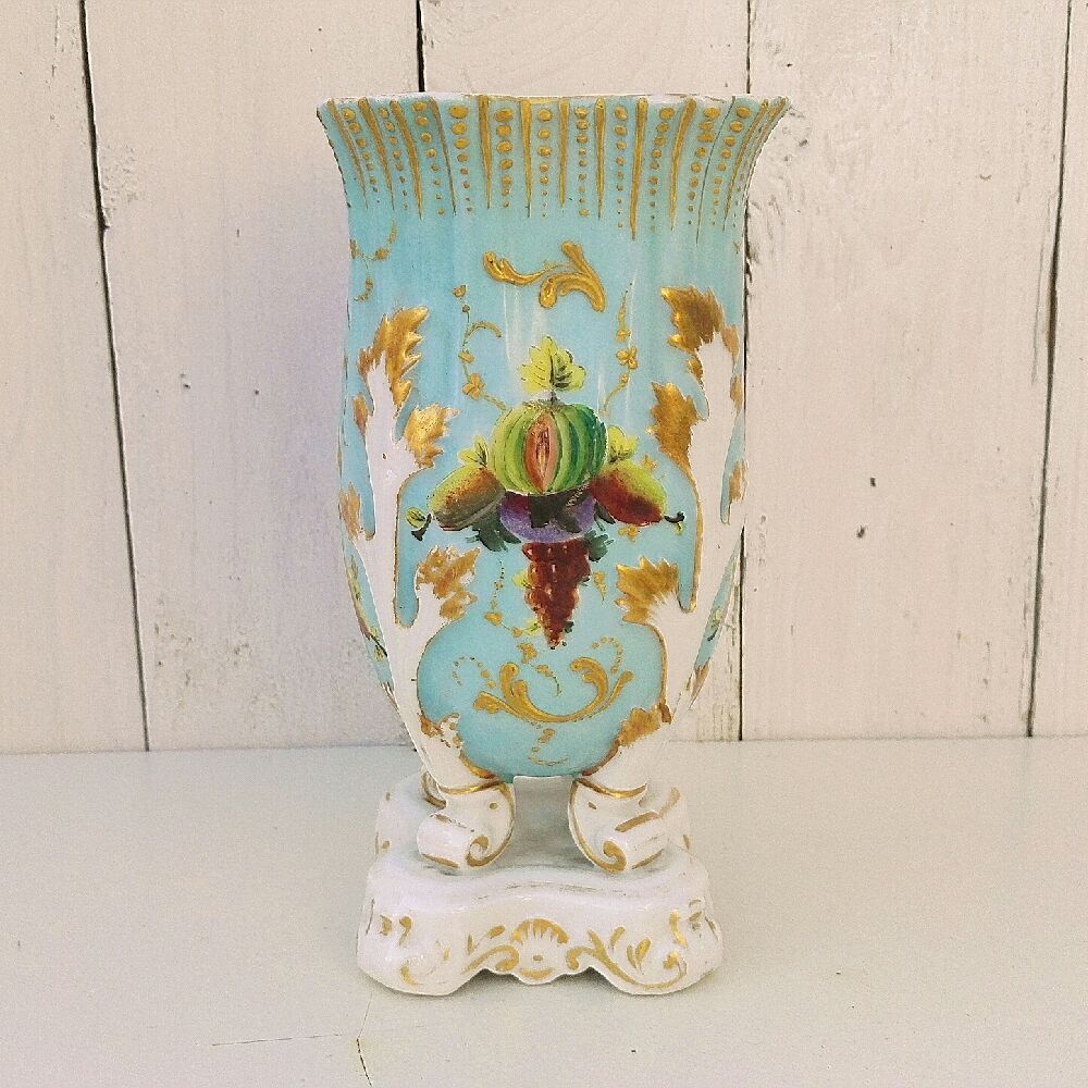 Porcelain vase of Paris gilding and fruit Napoleon III