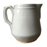 Broc pichet blanc en porcelaine à feu de Grigny