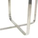 Tabouret rond de style Industriel, en métal et cuir. Années 1970