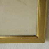 Watercolor frame golden bouquet of flowers