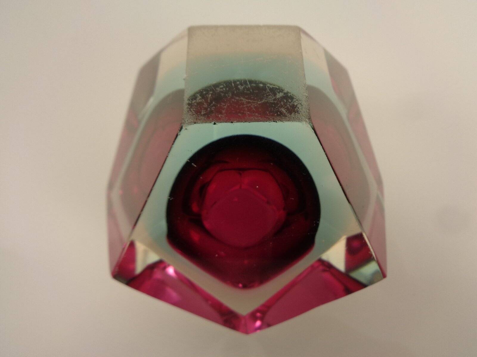 Italian Sommerso Murano Glass Ashtray by Flavio Poli, 1960s