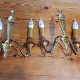 Pair of Bronze Sconces