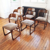 Suite of 6 Baumann sled chairs