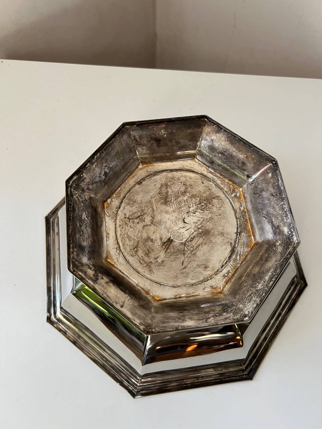 Vintage silver-plated fruit bowl