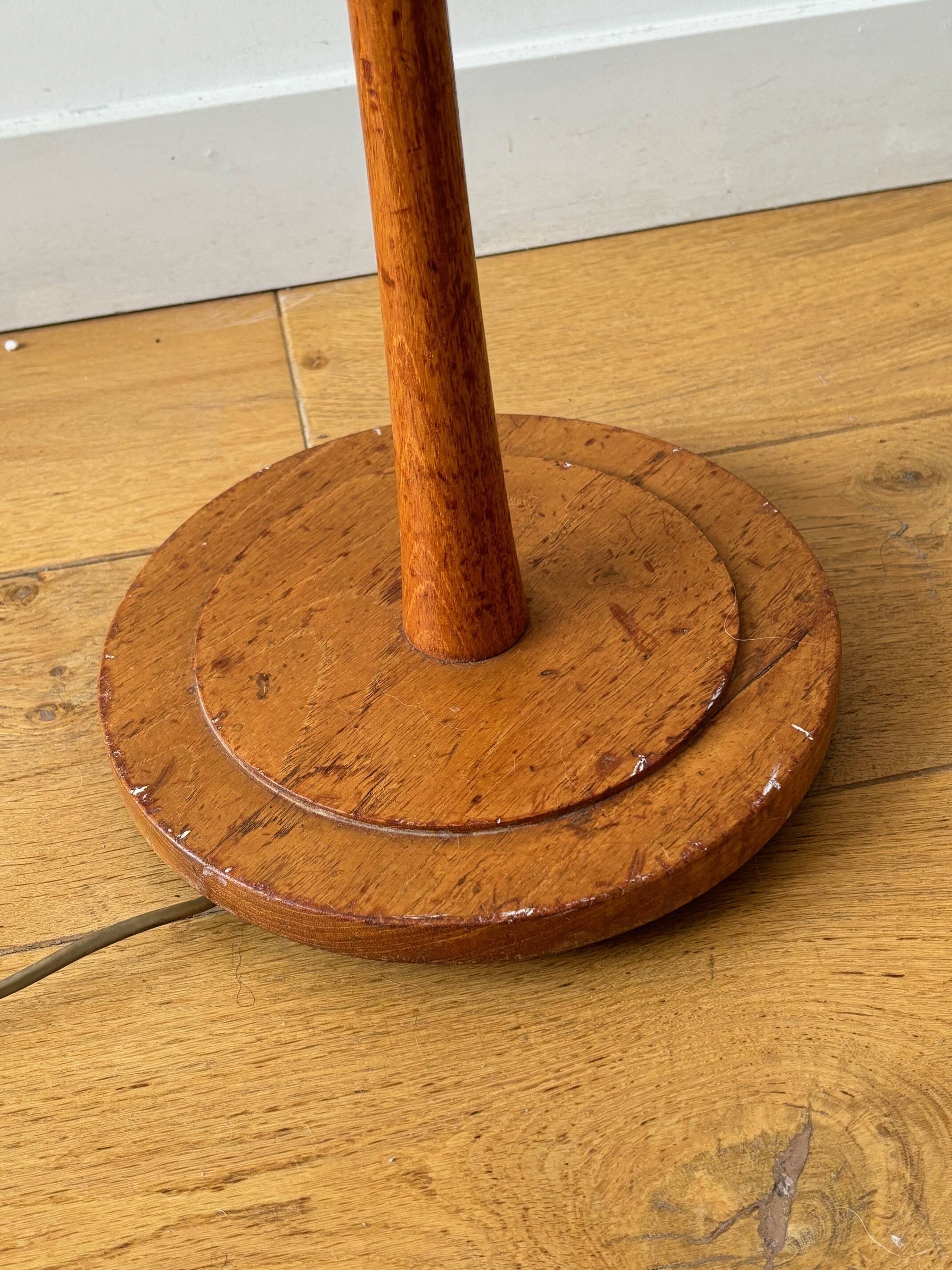 beech floor lamp - Sweden 50s/60s