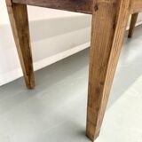 XXL farmhouse table 4 metres in solid pine - 6 legs - 1950s