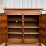 Spanish furniture with carved wood profiles and coats of arms from the 1950s.