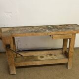 Old wooden craft workbench