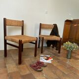 Pair of Mid-Century wicker chairs