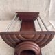 Art Deco fruit bowl in wood and aluminium