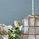 Vintage mother-of-pearl and brass lampshade pendant light