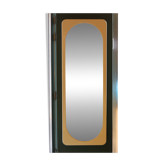 Space-Age white floor mirror