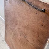 Old mirror in hand-painted wood