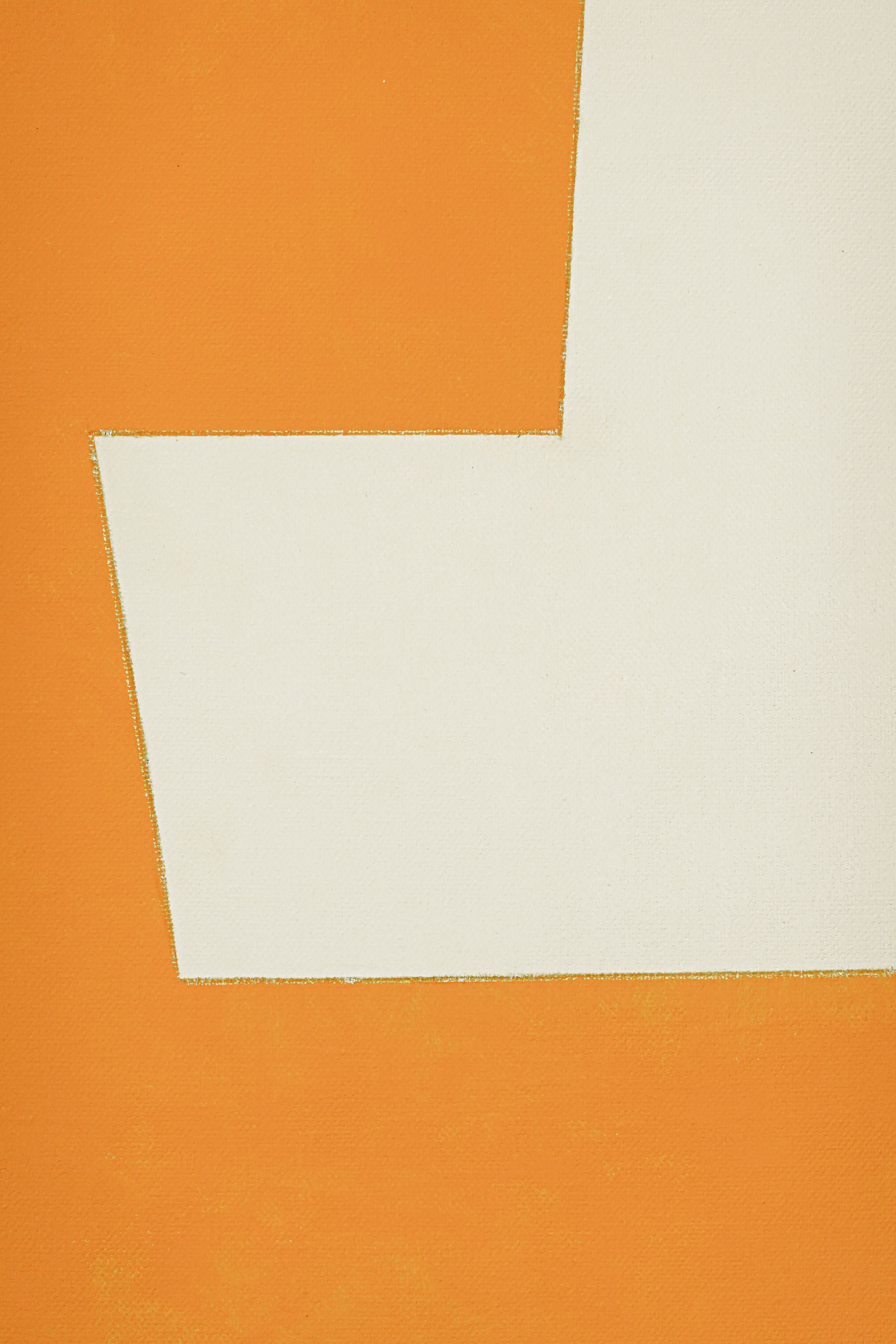 Original abstract painting, Yellow shape Y01