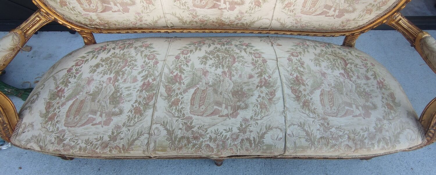 Old Louis XVI style bench