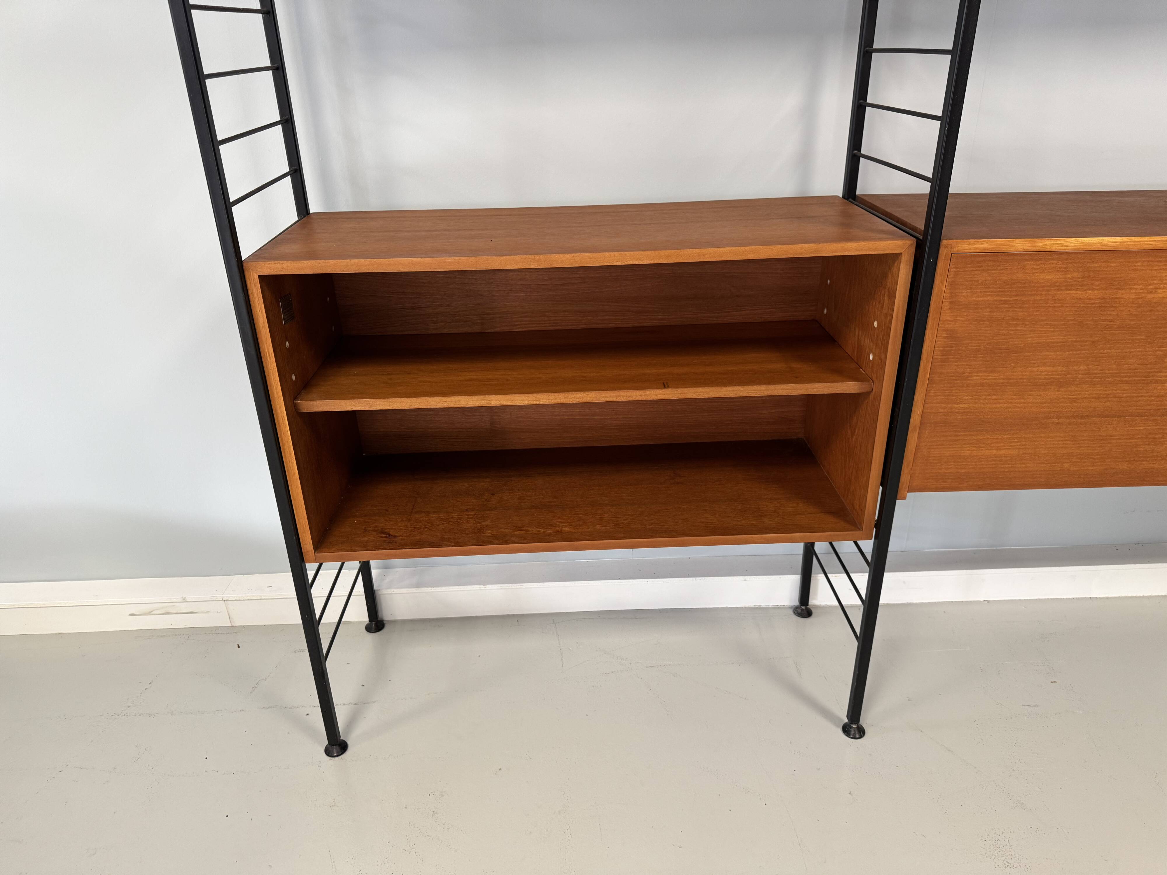 Mid-century "Ladderax" wall system produced by Staples.