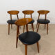 4 Fontania chairs attributed to Baumann – 1960s