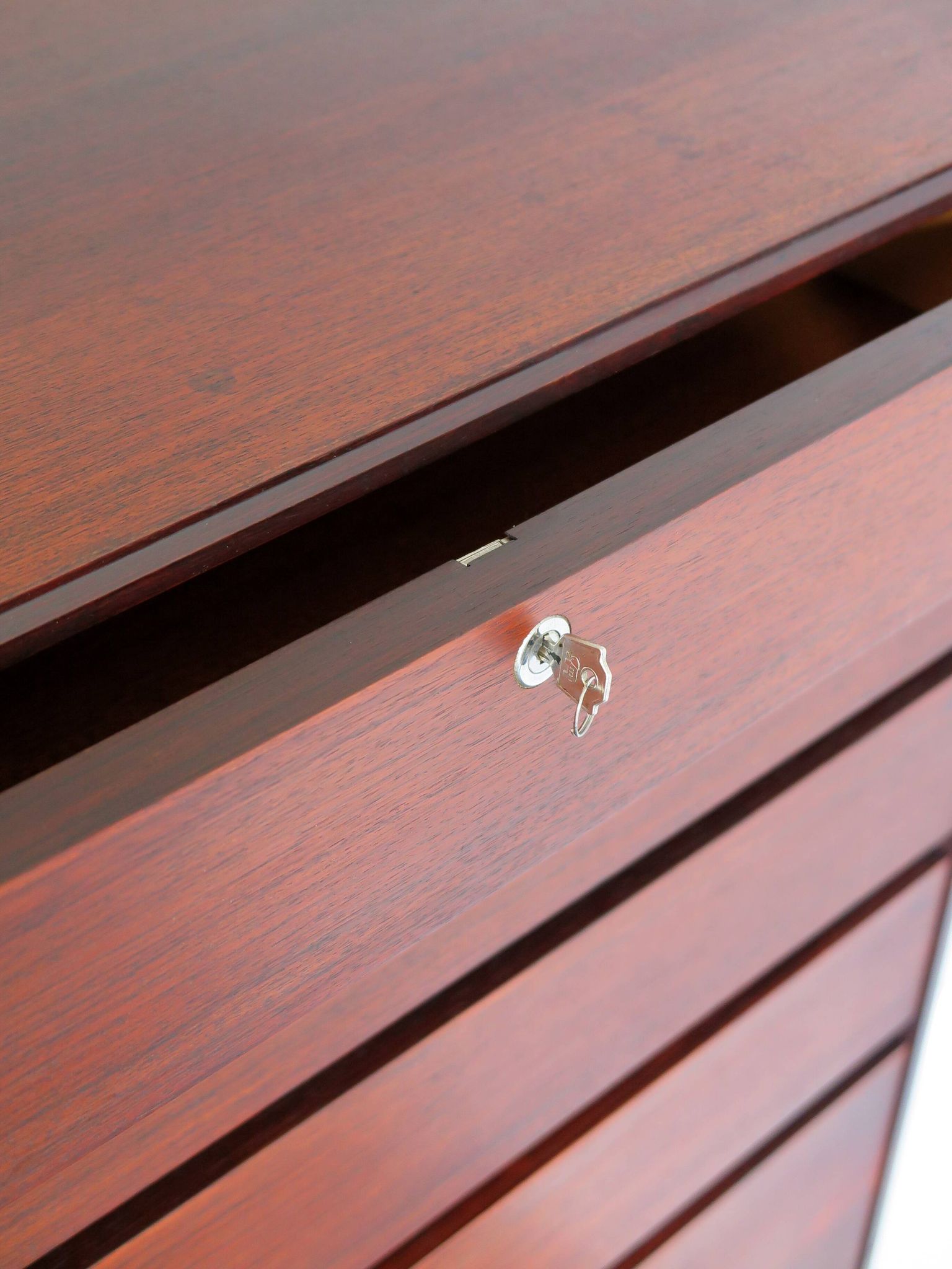 Scandinavian midcentury darkwood chest of drawers 1950s