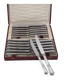 Sfam Sans Gêne, Empire, 24 knives: 12 table knives + 12 dessert, cheese knives.