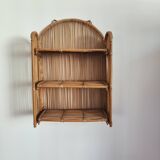 Rattan wall shelf
